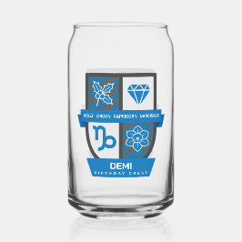 Vaso Con Forma De Lata Crest de Cumpleaños de Capricornio™ 22-31 de dicie