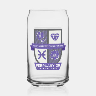 Vaso Con Forma De Lata Crest de Cumpleaños de Piscis™ para 19-29 de febre