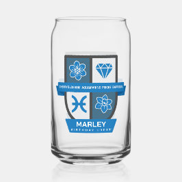Vaso Con Forma De Lata Crest de Cumpleaños de Piscis™ para el 1-20 de mar