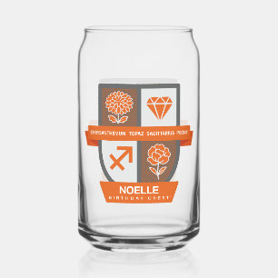 Vaso Con Forma De Lata Crest de Cumpleaños de Sagitario™ 22-30 de noviemb