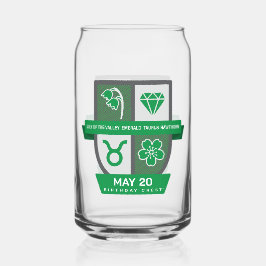 Vaso Con Forma De Lata Crest de Cumpleaños de Tauro™ para 1-20 de mayo