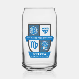 Vaso Con Forma De Lata Crest de Cumpleaños de Virgo™ para el 1-22 de sept