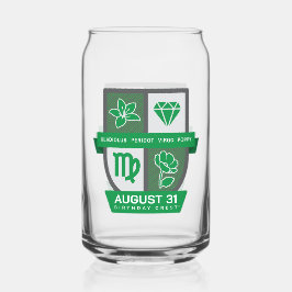 Vaso Con Forma De Lata Crest de Cumpleaños de Virgo™ para el 23-31 de ago