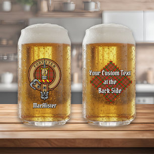 Vaso Con Forma De Lata Crestón del Clan MacAlister sobre Tartán