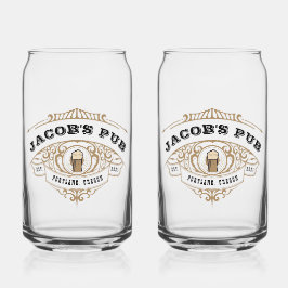 Vaso Con Forma De Lata Cristal de cerveza de pub de elaboración personali