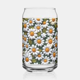 Vaso Con Forma De Lata Crochet White Daisies Spring Wildflowers
