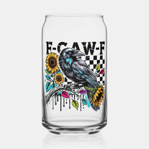Vaso Con Forma De Lata Crow Raven F-CAW-F Funny Halloween