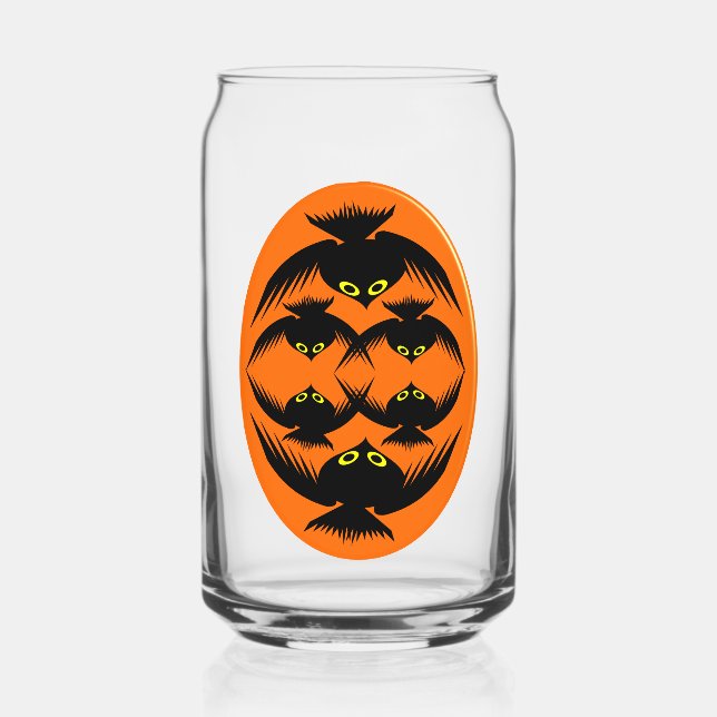 Vaso Con Forma De Lata Crows de Halloween (Anverso)