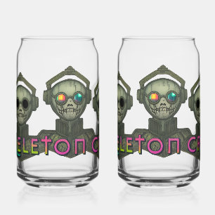 Vaso Con Forma De Lata Cuadrilla Esquelética