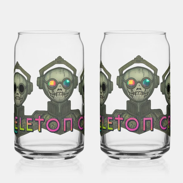 Vaso Con Forma De Lata Cuadrilla Esquelética (Izquierda)