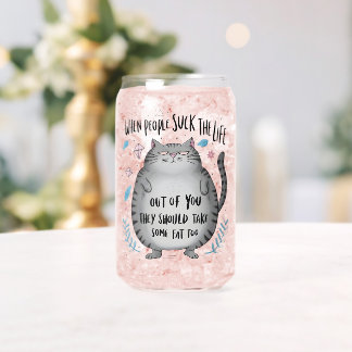 Vaso Con Forma De Lata Cuando la gente es molesta Regalo divertido para a