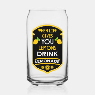 Vaso Con Forma De Lata Cuando La Vida Te Da Lemons Bebe Lemonade
