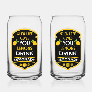Vaso Con Forma De Lata Cuando La Vida Te Da Lemons Bebe Lemonade