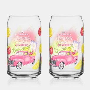 Vaso Con Forma De Lata 'Cuando la vida te da limones, haz fresa con limón