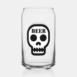 Vaso Con Forma De Lata Cubo de cráneo de Beer™ (diseño en la parte delant