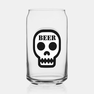 Vaso Con Forma De Lata Cubo de cráneo de Beer™ (diseño en la parte delant
