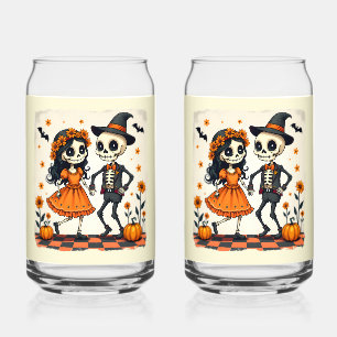 Vaso Con Forma De Lata Cuidada pareja de esqueletos de Halloween en Naran