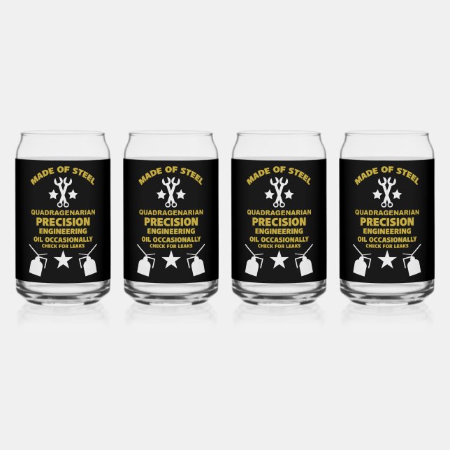 Vaso Con Forma De Lata Cumpleaños cuadriagenario (Anverso)