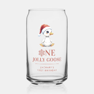 Vaso Con Forma De Lata Cumpleaños personalizado uno ganso alegre diciembr