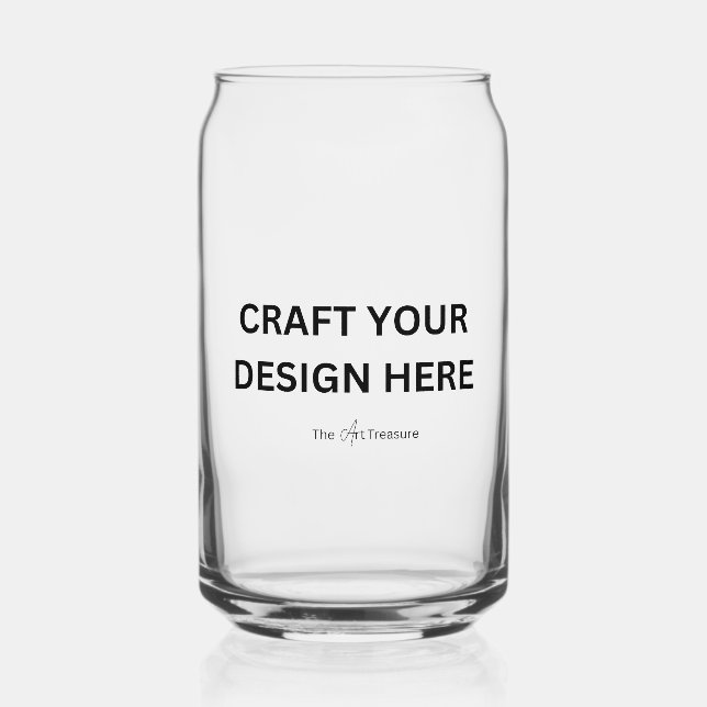 Vaso Con Forma De Lata Custom Printed – Upload Your Own Design (Anverso)
