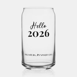 Vaso Con Forma De Lata Custom Text Hello 2026 New Years Eve Party
