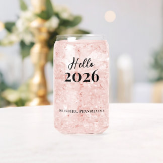 Vaso Con Forma De Lata Custom Text Hello 2026 New Years Eve Party