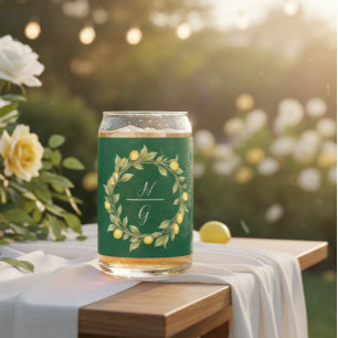 Vaso Con Forma De Lata Customizable Glass Drinkware with Tropical Style