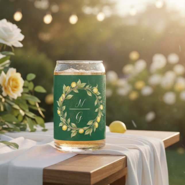 Vaso Con Forma De Lata Customizable Glass Drinkware with Tropical Style (Subido por el creador)