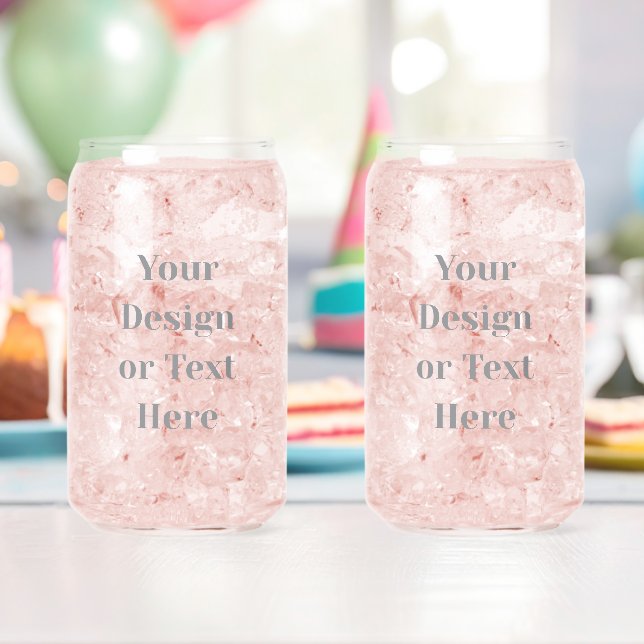 Vaso Con Forma De Lata Customizable Your Design or Text Here Personalized (Insitu (Cumpleaños))