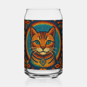 Vaso Con Forma De Lata Cute Beaded Kitty