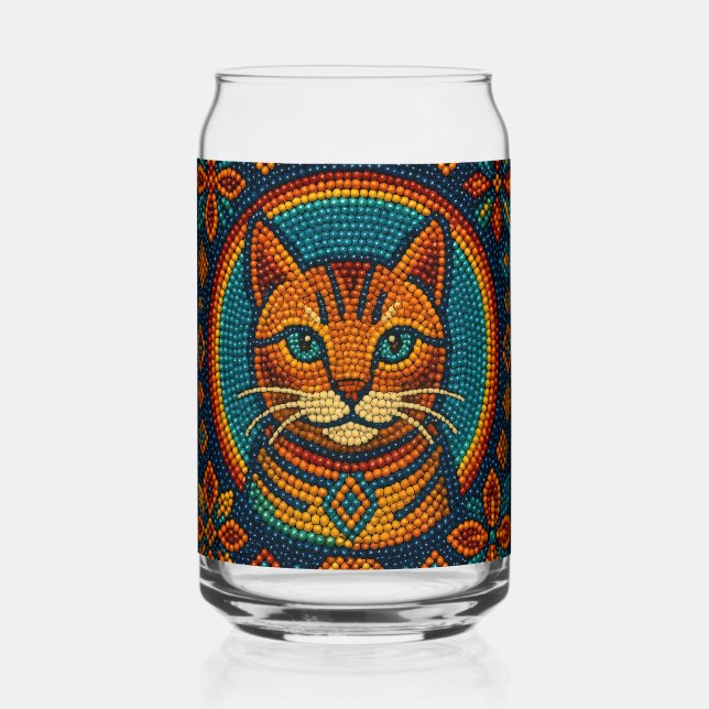 Vaso Con Forma De Lata Cute Beaded Kitty (Anverso)