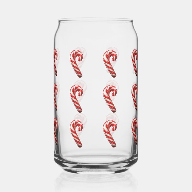 Vaso Con Forma De Lata Cute Candy Cane Pattern Christmas  (Anverso)