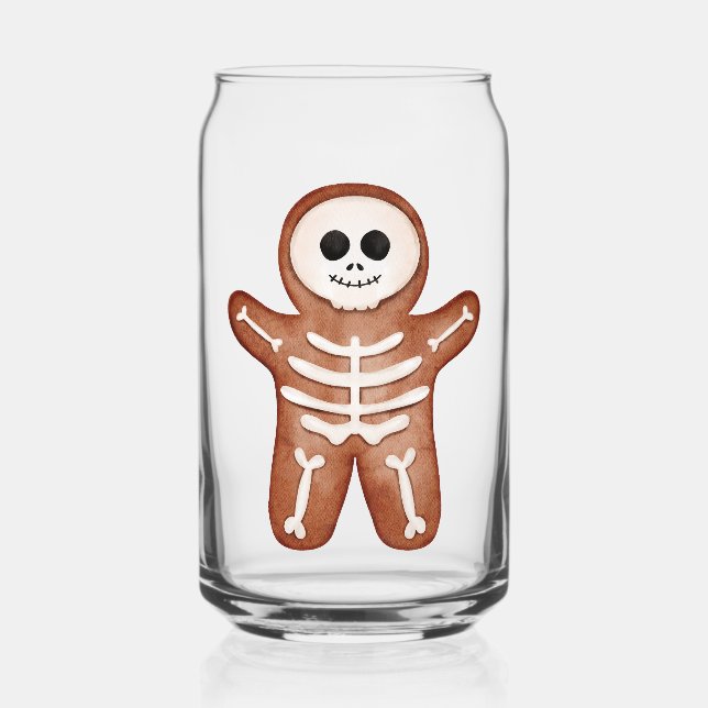 Vaso Con Forma De Lata Cute Halloween Gingerbread Skeleton Cookie (Reverso )