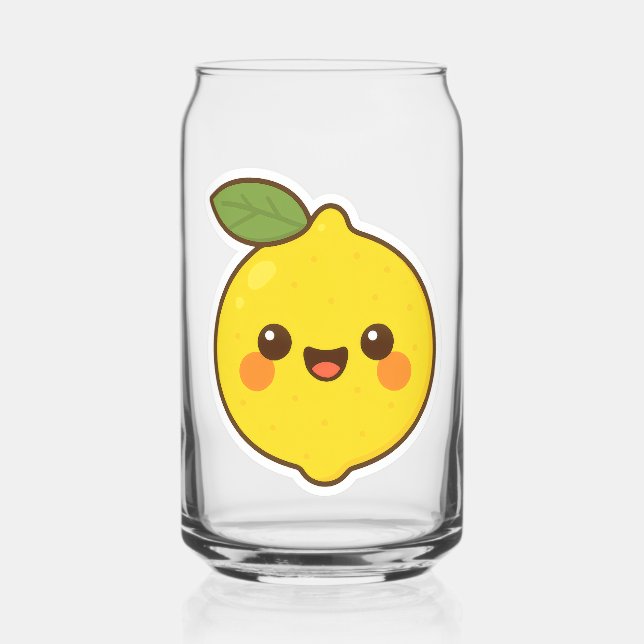 Vaso Con Forma De Lata Cute Kawaii Lemon (Reverso )