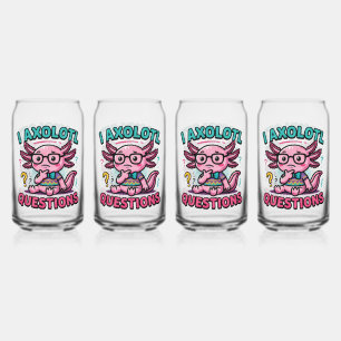 Vaso Con Forma De Lata Cute Nerd Axolotl I Axolotl Preguntas Marcas Meme