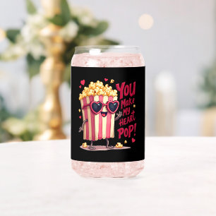Vaso Con Forma De Lata Cute Popcorn Valentine Me Haces El Corazón Pop!