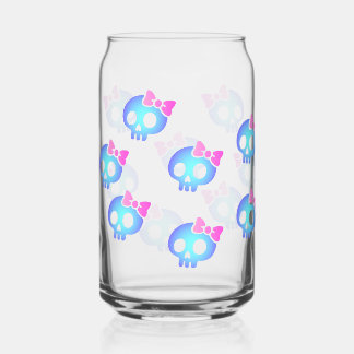 Vaso Con Forma De Lata Cute Purple Skull Planner