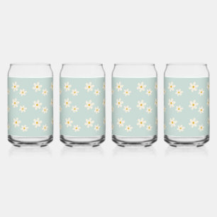Vaso Con Forma De Lata Daisy Bloom Drinkware Glass Set