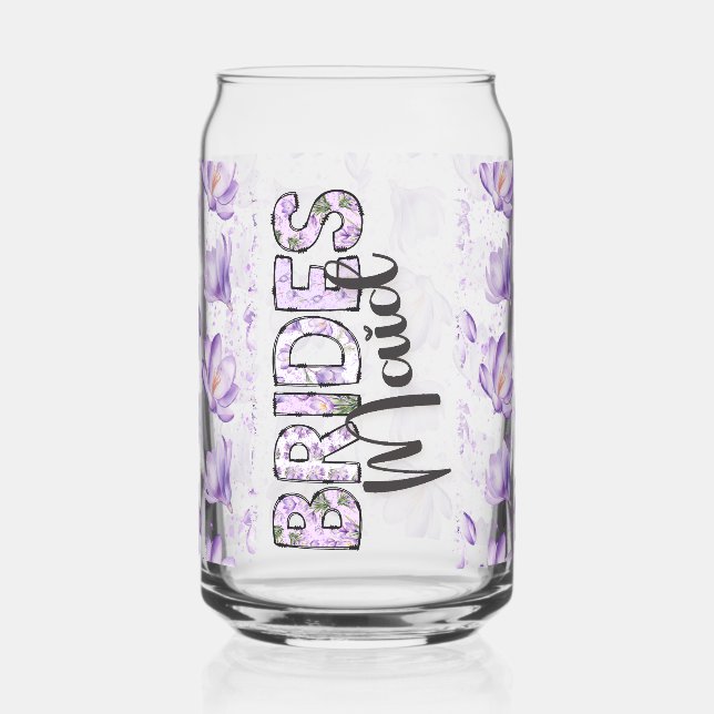 Vaso Con Forma De Lata Dama de honor flores púrpuras (Izquierda)