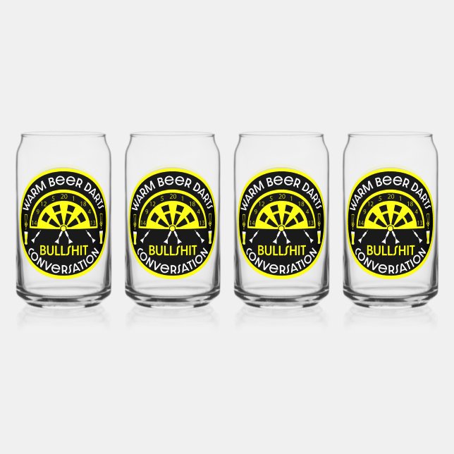 Vaso Con Forma De Lata Dardos de pub clásicos (Anverso)
