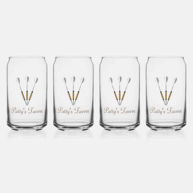 Vaso Con Forma De Lata Dardos personalizados (Anverso)