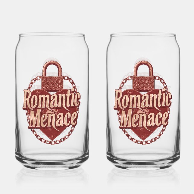 Vaso Con Forma De Lata Dark Love Quote with Chains and Heart (Anverso)