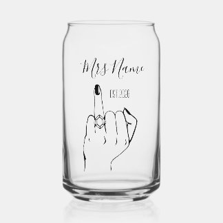 Vaso Con Forma De Lata Dedo con anillo de compromiso personalizado para r