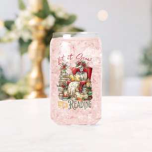 Vaso Con Forma De Lata Deja que nieve, estaré leyendo