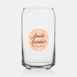 Vaso Con Forma De Lata Delicado kaleidoscopio floral de forma rosa amaril