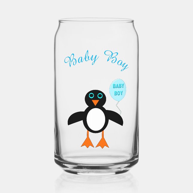 Vaso Con Forma De Lata Descubrimiento de género de niño pequeño pingüino  (Anverso)