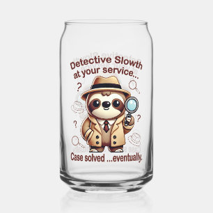 Vaso Con Forma De Lata "Detective Perezoso" Agencia de Detectives Perezos