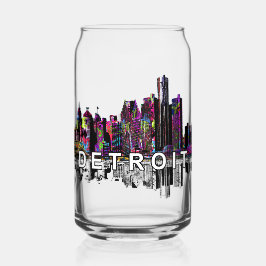 Vaso Con Forma De Lata Detroit en graffiti con monograma