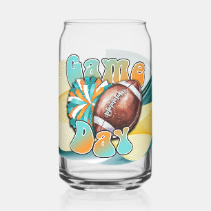 Vaso Con Forma De Lata Día de juego azul verdoso y naranja
