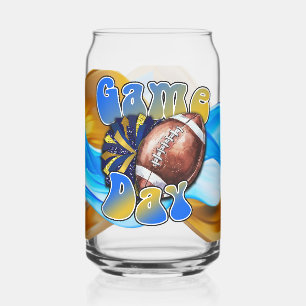 Vaso Con Forma De Lata Día de juego azul y dorado